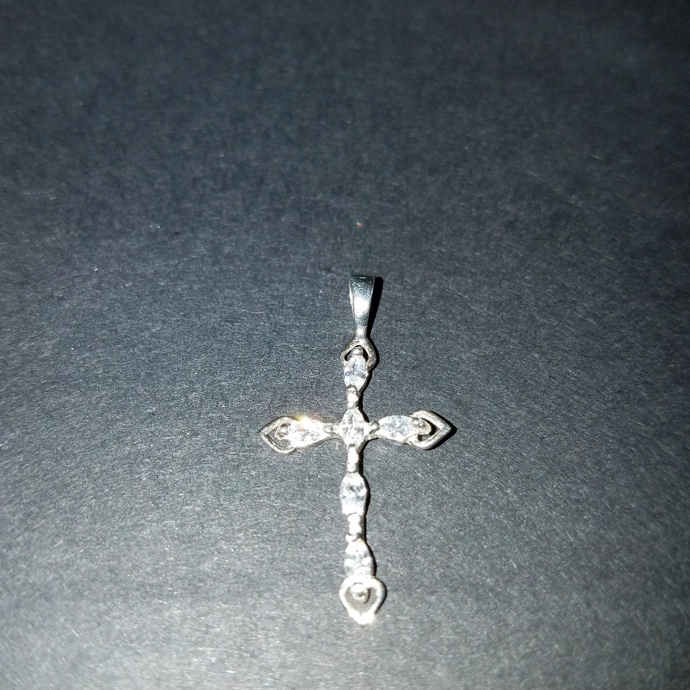 Cubic Zirconia and Sterling Silver Pendant